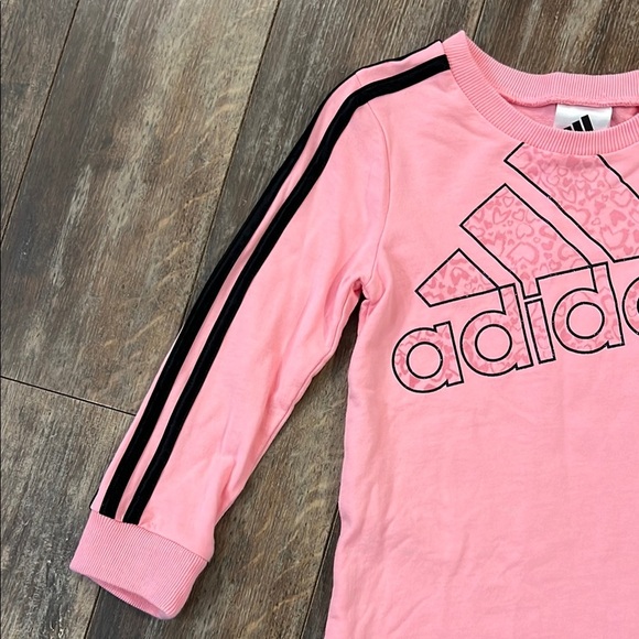 Adidas Kids Pink Long Sleeve Shirt - Picture 3 of 7